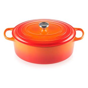 Le Creuset Cocotte Signature en Fonte &Eacute;maill&eacute;e avec Couvercle, &Oslash; 35 cm, Ovale, Compatible avec Toutes Sources de Chaleur