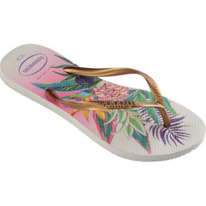 Havaianas Diapositives Slim Tropical EU 39-40 White