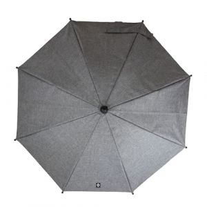 Dooky Parasol pour landau ou poussette (universel et flexible, protection UPF 50+, flexibilité à 180 degrés, technologie flex, système easyfix, déperlant), Gris