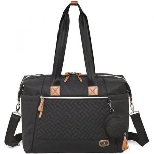100% Sac &agrave; langer Dikaslon, Fourre-tout Sac &agrave; Langer Imperm&eacute;able avec Matelas &agrave; Langer et Porte T&eacute;tine, Grand Sac de Maternit&eacute; Noir