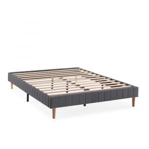 Sommier rembourrée 140x200 cm Gris foncé