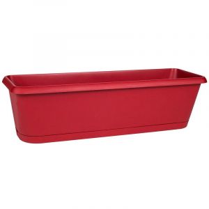 Eda Plastiques Jardini&egrave;re Chorus 60cm + Plateau - 11,6 litres - Rouge Rubis