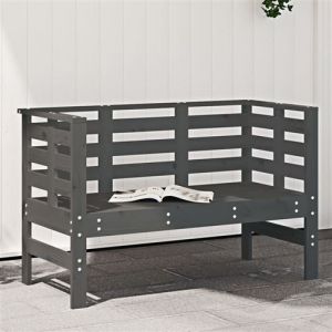 VidaXL Banc de jardin gris 111,5x53x71 cm bois massif de pin
