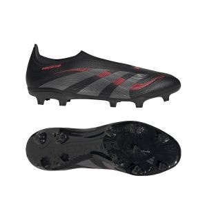 Adidas Mixte Predator League Laceless Firm Multi Ground Football Boot Chaussures, Core Black/Grey Four/Lucid Red, 40 2/3 EU
