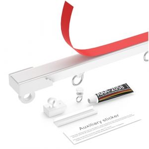 Rail de Rideaux Plafond Adhesif 3M - 8x40cm (320cm) - Installation Facile