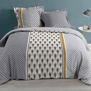 Parure de Lit 3 Pièces "Madone" 220x240cm Gris Prix