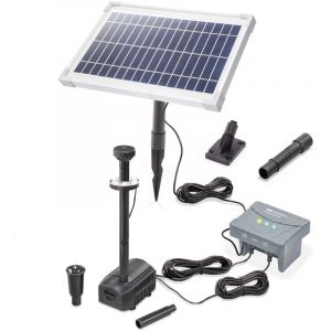 Esotec Kit pompe de bassin solaire 8/400 led avec accumulateur LiFe 6,4V/4Ah 101936