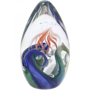 Signes Grimalt Presse-papier en verre bleu moderne, d&eacute;coratif et fonctionnel pour le bureau et la maison, accessoire de bureau &eacute;l&eacute;gant