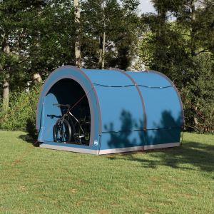 VidaXL Tente De Rangement Pour V&eacute;los Avec Toit Bleu 256 X 222 X 182 Cm
