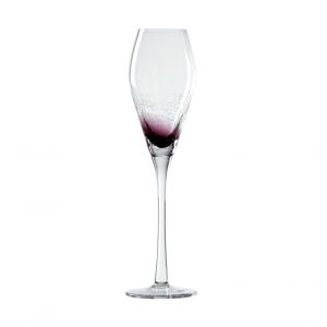 Image de Bruno Evrard création 6 flûtes à champagne Cracky en verre soufflé bouche craquelé (18 cl)