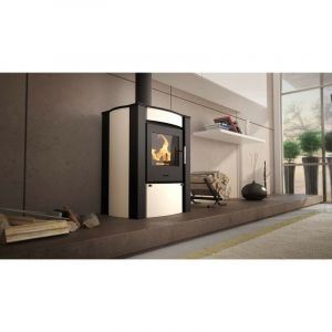 Azura home design Poêle à bois AMOS 9 kW - Couleur: Blanc