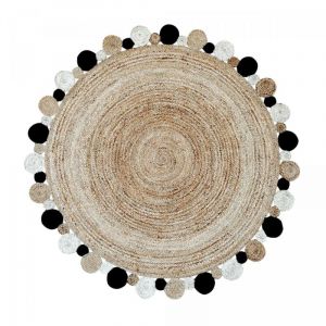 Tapis rond tissé main DIAMETRE 100 JT RONDI beige, tapis jute artisanal