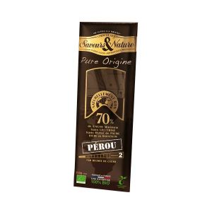 Image de Saveurs & nature Chocolat noir 70% Pérou - 100g