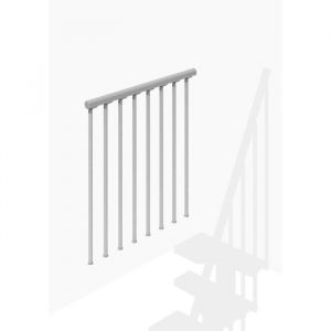 Misterstep - Balustrade avec colonnes vertical (Mod&egrave;le Tube) - Longueur 100 cm -