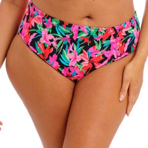 Bas de Maillot de Bain Taille Mi Haute Noir