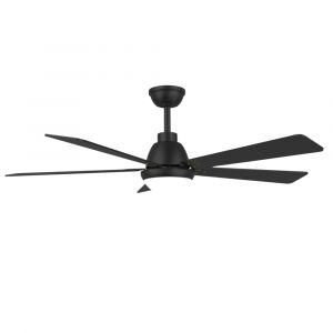 Kosilum Ventilateur de plafond en verre Noir 132 cm