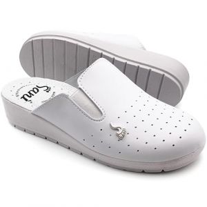 Sanì Ciabatte Sanitarie Anatomiche Pantofole in Vera Pelle con Elastico