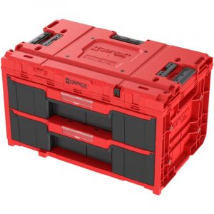 One Drawer 2 Toolbox 2.0 red Ultra hd Custom Bo&icirc;te &agrave; outils 587 x 380 x 340 mm 29 l avec deux tiroirs - Qbrick System