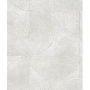 Image de Vintage Deluxe Papier peint Graphic Circle Look Beige métallisé