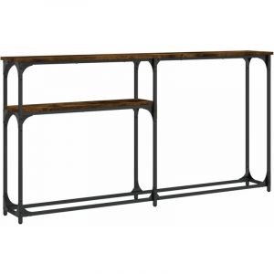 VidaXL Table console chêne fumé 145x22,5x75 cm bois d'ingénierie
