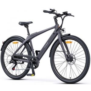 Engwe Mapfour N1 Air V&eacute;lo &Eacute;lectrique - Autonomie Max 100km - Batterie 36v13ah - Moteur 250w - Cadre En Fibre De Carbone, Gris