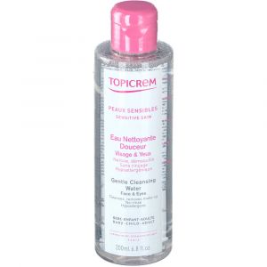 Topicrem Eau nettoyante Hydratation peaux sensibles visage et yeux