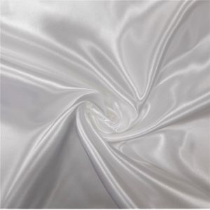 Craftine Tissu Doublure Satin Deluxe Blanc