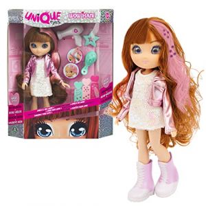 Giochi Preziosi UNIQUE EYES, Poupée 25cm Sophia, regard qui te suit des yeux, avec cheveux Magiques, Jouet pour enfants dès 3 ans, MYM083