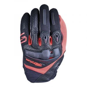 Five Gants moto RS1 Black Fluo Red