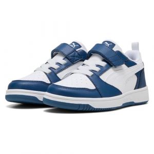 Puma Garçon Unisex Kinder Rebound V6 LO AC+ PS Basket, Clyde Royal White, 28 EU