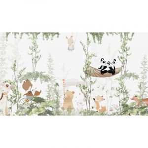 Lumal&eacute;a - Papier peint panoramique Enfants - Animaux - 195 cm x 110 cm