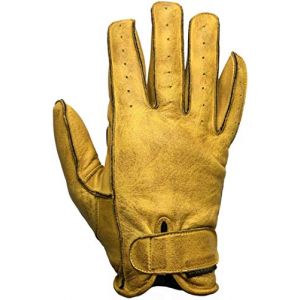 Helstons Gants cuir Hiro gold/noir - T11