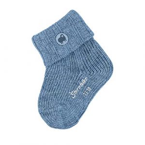 Sterntaler Baby-söckchen Chaussettes, Bleu Moyen Mel, 18 Bébé garçon