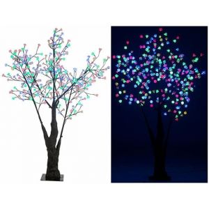 Luminea : Arbre à LED, 180 cm avec 336 fleures lumineuses multicolores - IP44