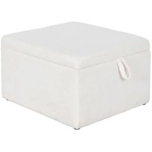 Bench Home ESPRIT White Polyester MDF Wood 60 x 60 x 36 cm