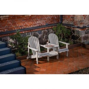 Banc double adirondack bois – gris