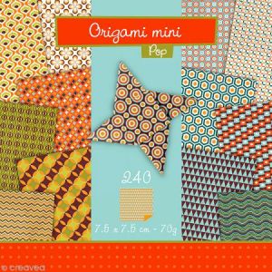 Image de Avenue mandarine 42688O - Pochette Origami Mini, Pop, 7,5 x 7,5 cm, 240 feuilles 70 g/m²