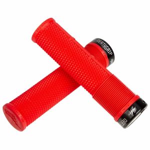 DMR Paire de grips deathgrip flangeless thin rouge