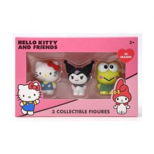 Coffret 3 figurines 3D Erasers Hello Kitty