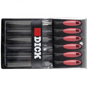 Dick 1187102-2K Jeu de limes à clé 6 formes en plastique, Multicolore