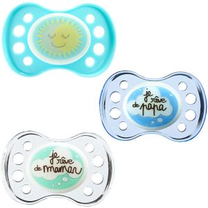 Dodie 5411044 - Sucette anatomique Nuit en silicone N°17 (6 mois +)