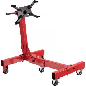 wiltec Support moteur – Pivotant et rotatif 360° – capacité de charge de 680 kg – 98 x 80 x 87 cm – avec 5 roulettes – pour Atelier automobile