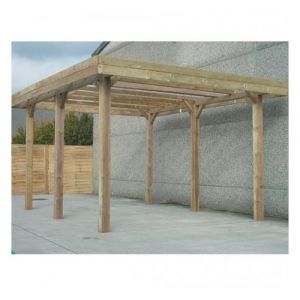 Solid CARPORT BASE 5x5 hauteur 4m, Ancrage Aucun, Panneaux de toit Aucun