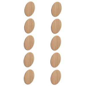 Cyclingcolors 10x cache vis autocollant adhésif couleur chêne diamètre 18mm x épaisseur 0,5mm marron plastique tête trou meuble table