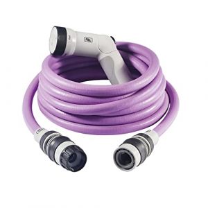 FITT IKON 25 m - Tuyau d'arrosage extensible, compact, léger et prêt à l'emploi, avec pistolet multi-jet, Lavande