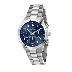 Image de Sector Montre pour homme en AcierAcier en forme de rond de forme Rond, couleur : BLEU, SUNRAY, fonctionnalit&eacute;s : 5 ATM - 0.111 g - R3253540012