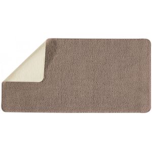 Guy Levasseur Tapis de bain uni en polyester taupe 60x120cm