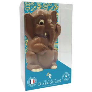 Image de CHEVALIERS D'ARGOUGES Ma&icirc;tres Chocolatiers Fran&ccedil;ais - Tubo &eacute;l&eacute;phant chocolat au lait 33% cacao - Moulage de P&acirc;ques - 100g