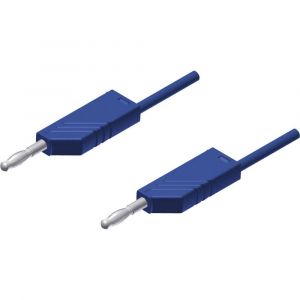 Image de SKS Hirschmann Cordon de mesure 934059102 [ Banane mâle 4 mm - Banane mâle 4 mm] bleu 0.25 m 1 pc(s)