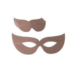 6 Loups en carton m&eacute;tallis&eacute; rose gold